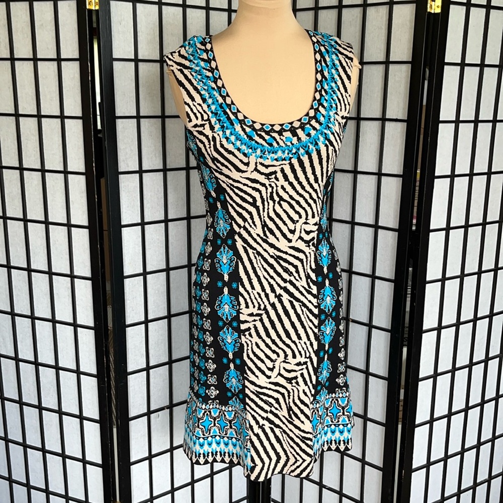 Nanette Lepore Safari Sheath Pullover Dress M